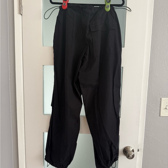 lets Frans Black Elastic Waist Pants w/ Drawstrings - Picture 2 of 6